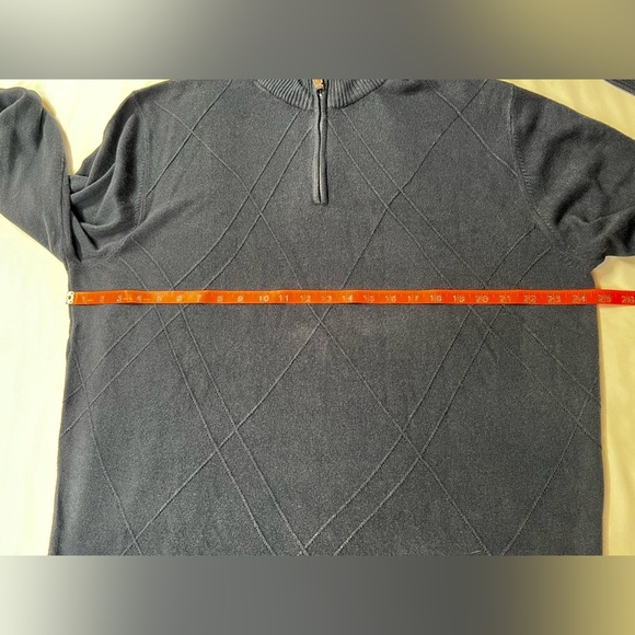 TRICOTS ST. RAPHAEL Men’s navy 1/4 zip pullover sweater size XL - Picture 12 of 13